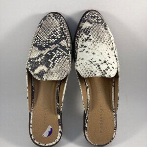 Madden girl mattie snakeskin mule 8.5